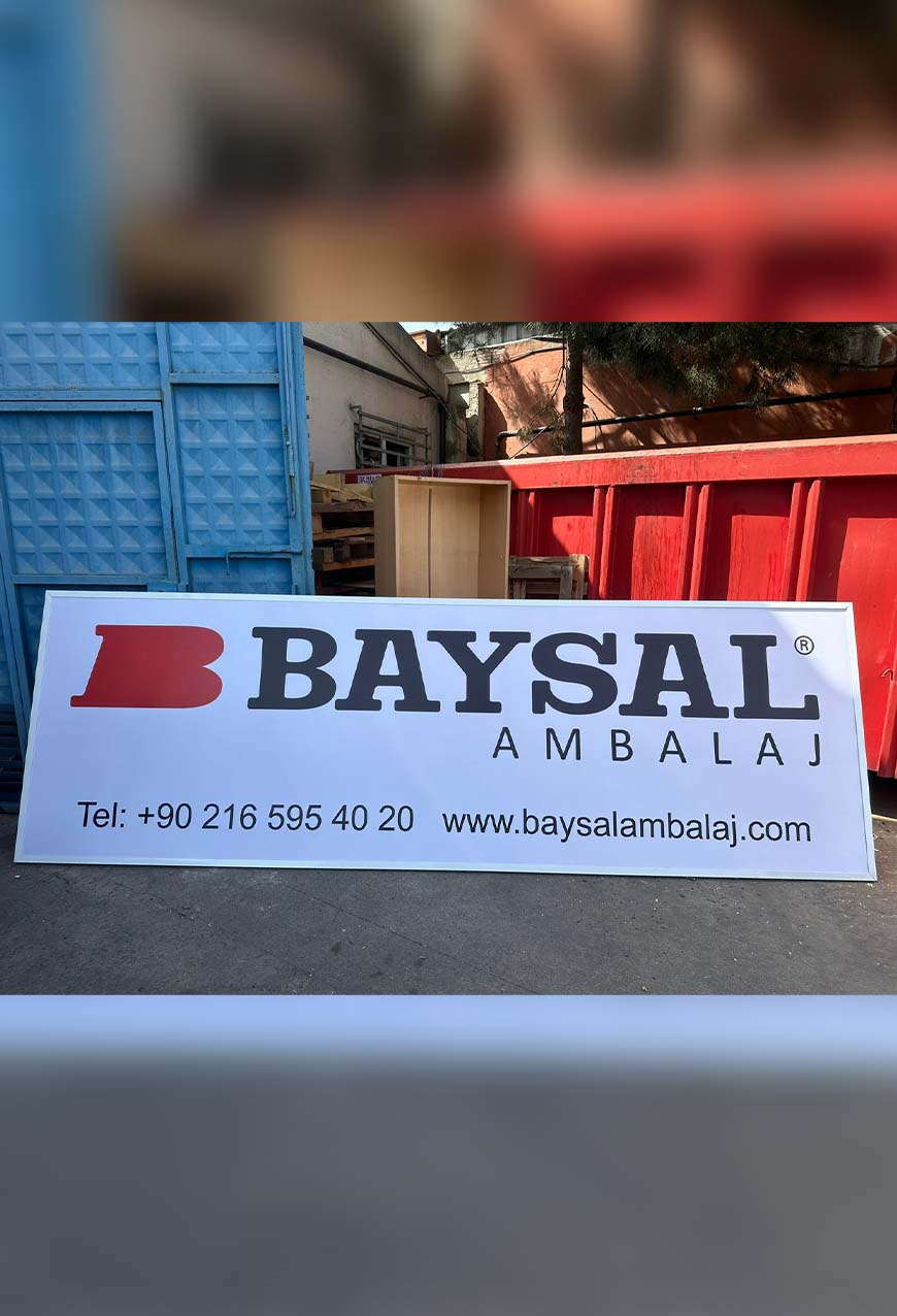 baysal ambalaj isiksiz kutu harf